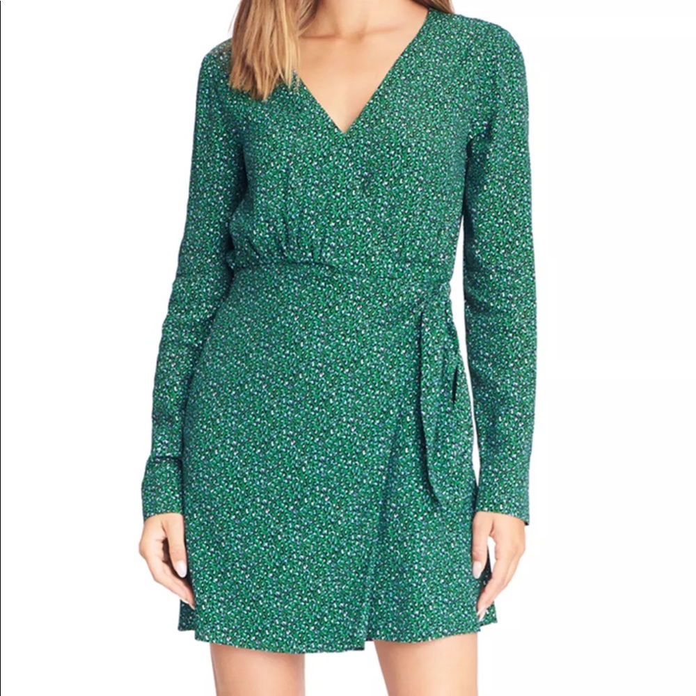 Green Leopard Print Dress